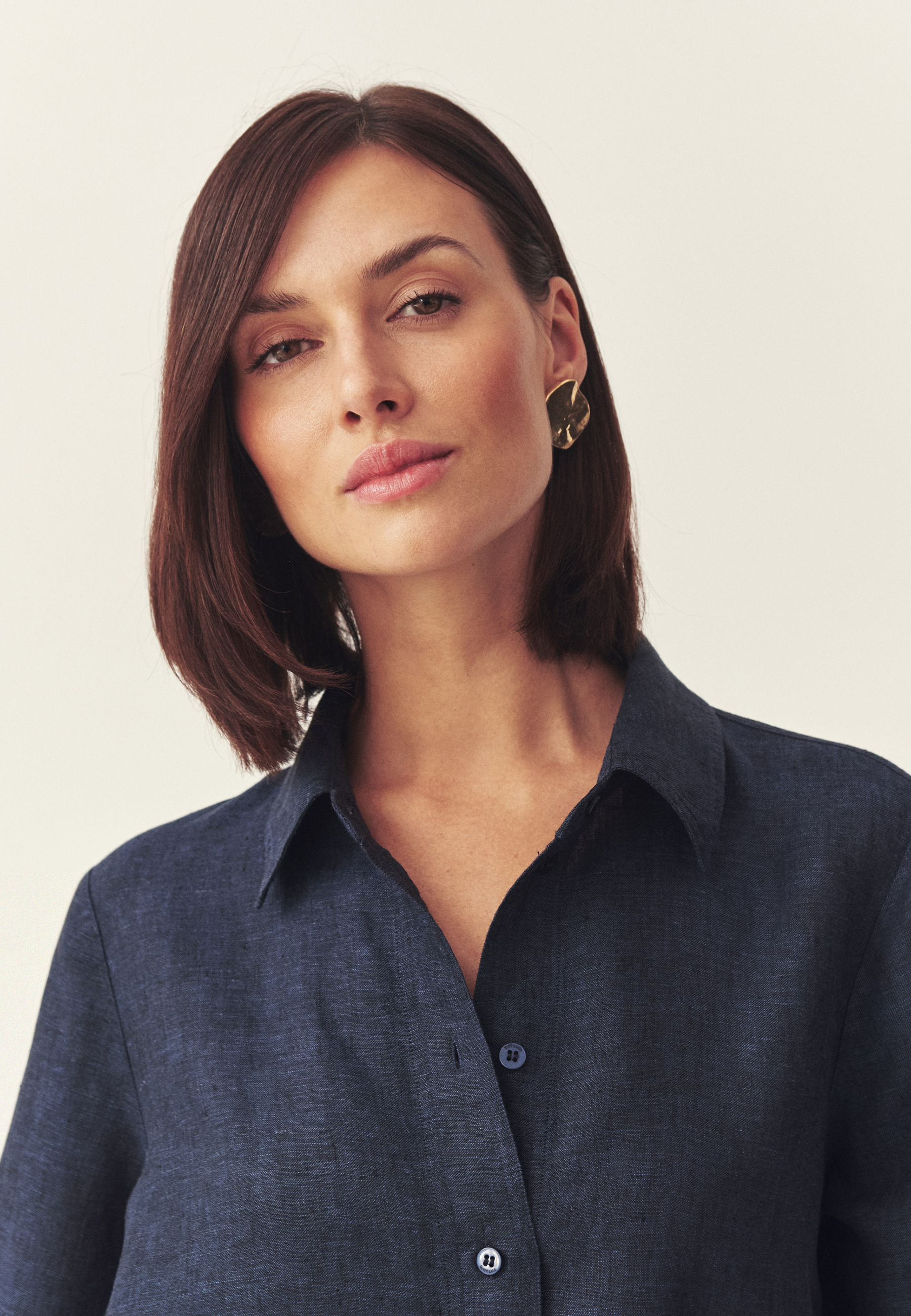 KOŠILOVÉ ŠATY ZE LNU – TADE