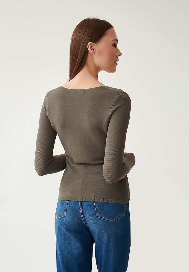 LADIES' CLASSIC SWEATER TESSO LADIES' CLASSIC SWEATER TESSO KHAKI 4