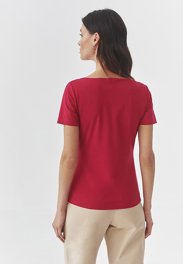 LADIES’ SHORT SLEEVED BLOUSE WITH SEAMLESS FINISH - MIKAJA 2 LADIES’ SHORT SLEEVED BLOUSE WITH SEAMLESS FINISH - MIKAJA 2 PINK 3
