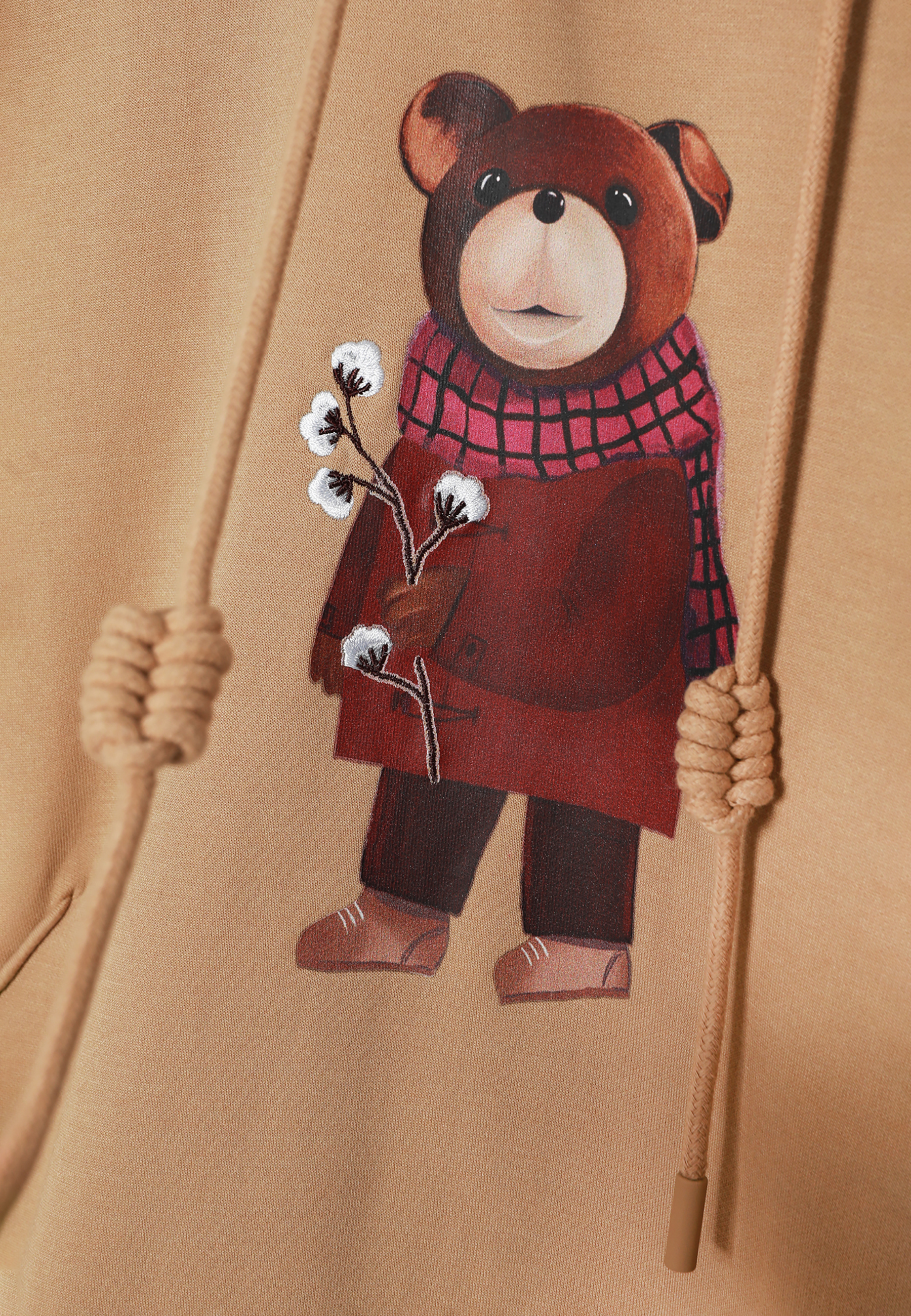 DZIANINOWA BLUZA DAMSKA Z MOTYWEM MISIA USZATKA — OLGA