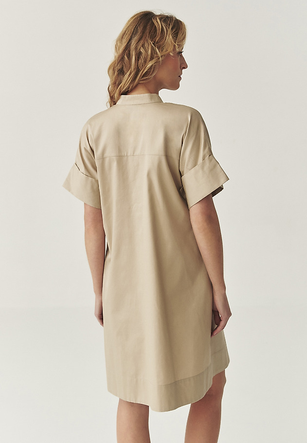 COTTON KNEE-LENGTH DRESS - ALIATI COTTON KNEE-LENGTH DRESS - ALIATI BEŻOWY 2