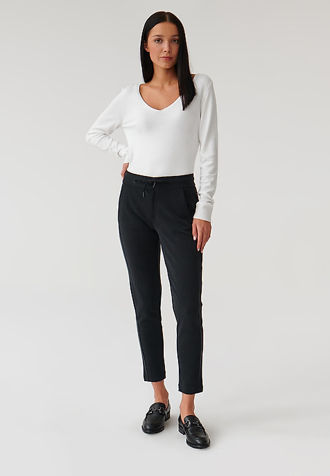 SPODNIE DAMSKIE DZIANINOWE Z TROCZKAMI WIKORA SPODNIE DAMSKIE DZIANINOWE Z TROCZKAMI WIKORA