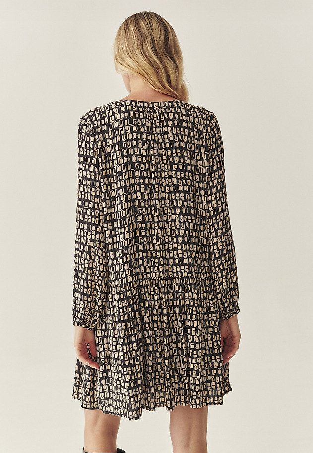 VISCOSE DRESS WITH ORIGINAL DESIGN - MARLI VISCOSE DRESS WITH ORIGINAL DESIGN - MARLI BROWN 4