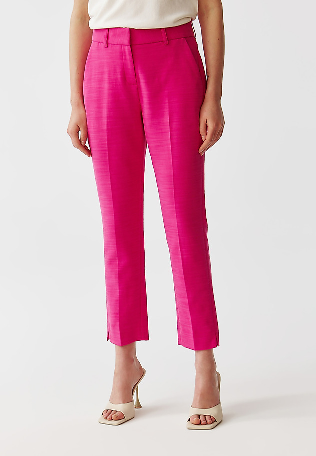 ELEGANT LADIES’ CUFFED TROUSERS - RIMINI ELEGANT LADIES’ CUFFED TROUSERS - RIMINI RÓŻOWY 2