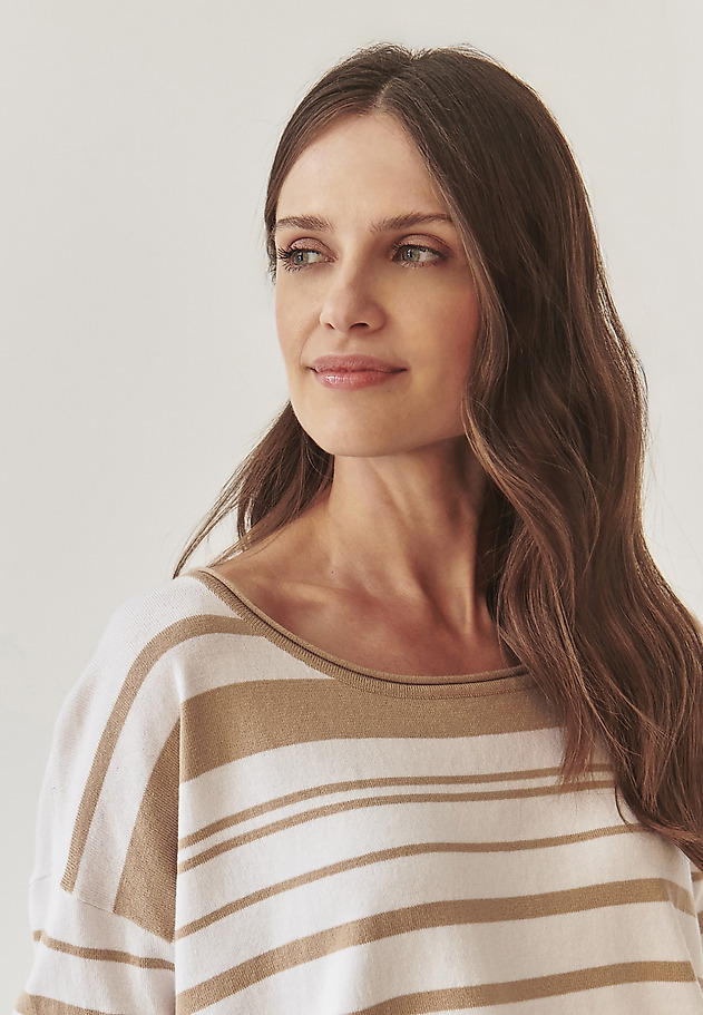 LADIES’ SWEATER IN IRREGULAR STRIPES PATTERN - STRIPPI LADIES’ SWEATER IN IRREGULAR STRIPES PATTERN - STRIPPI MULTIKOLOR 4