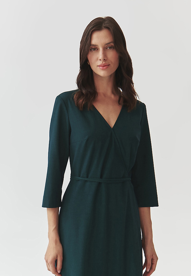 FABRIC DRESS WITH ENVELOPE CUT — ZEREWIANA FABRIC DRESS WITH ENVELOPE CUT — ZEREWIANA ZIELONY 5