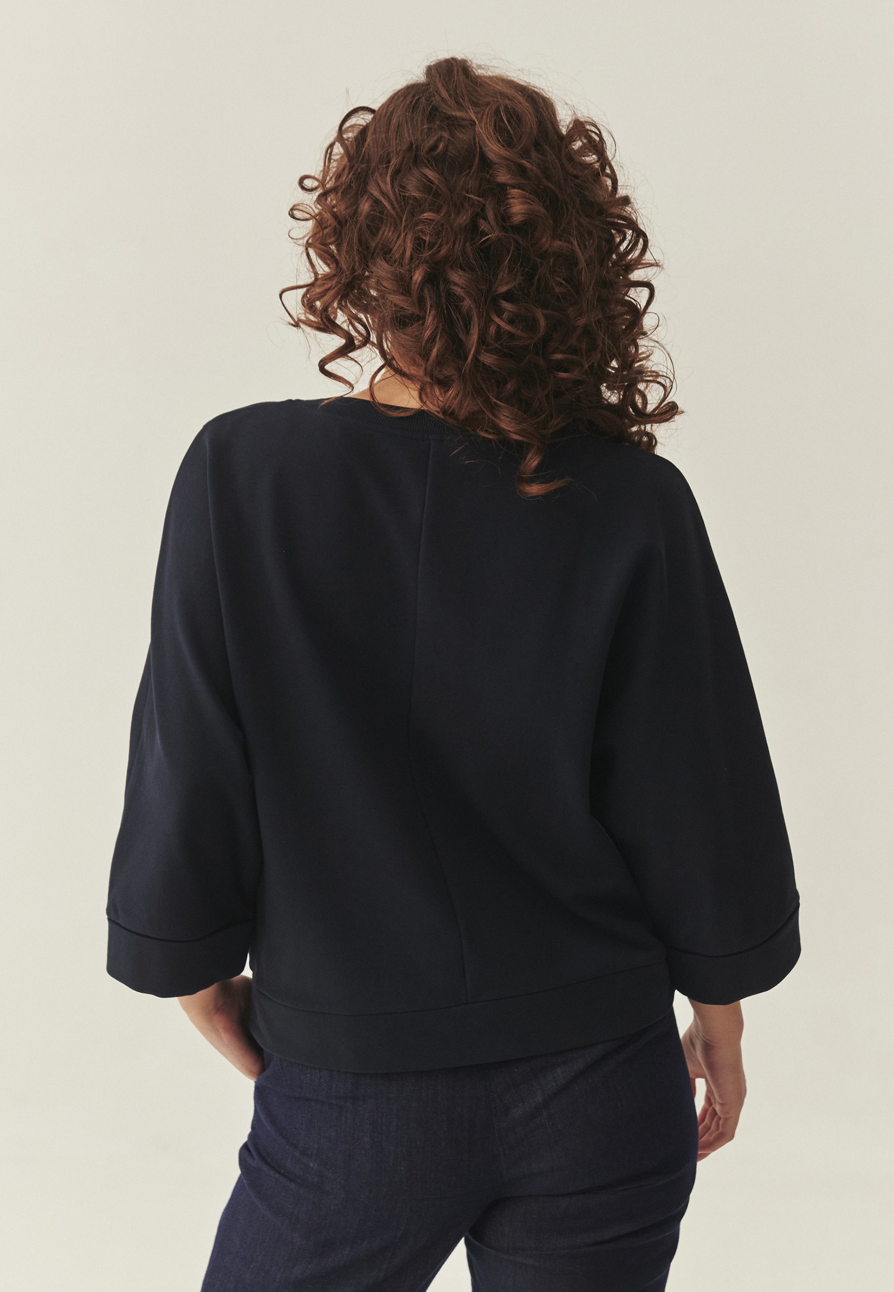 DZIANINOWA BLUZA Z BAWEŁNĄ -SULEN