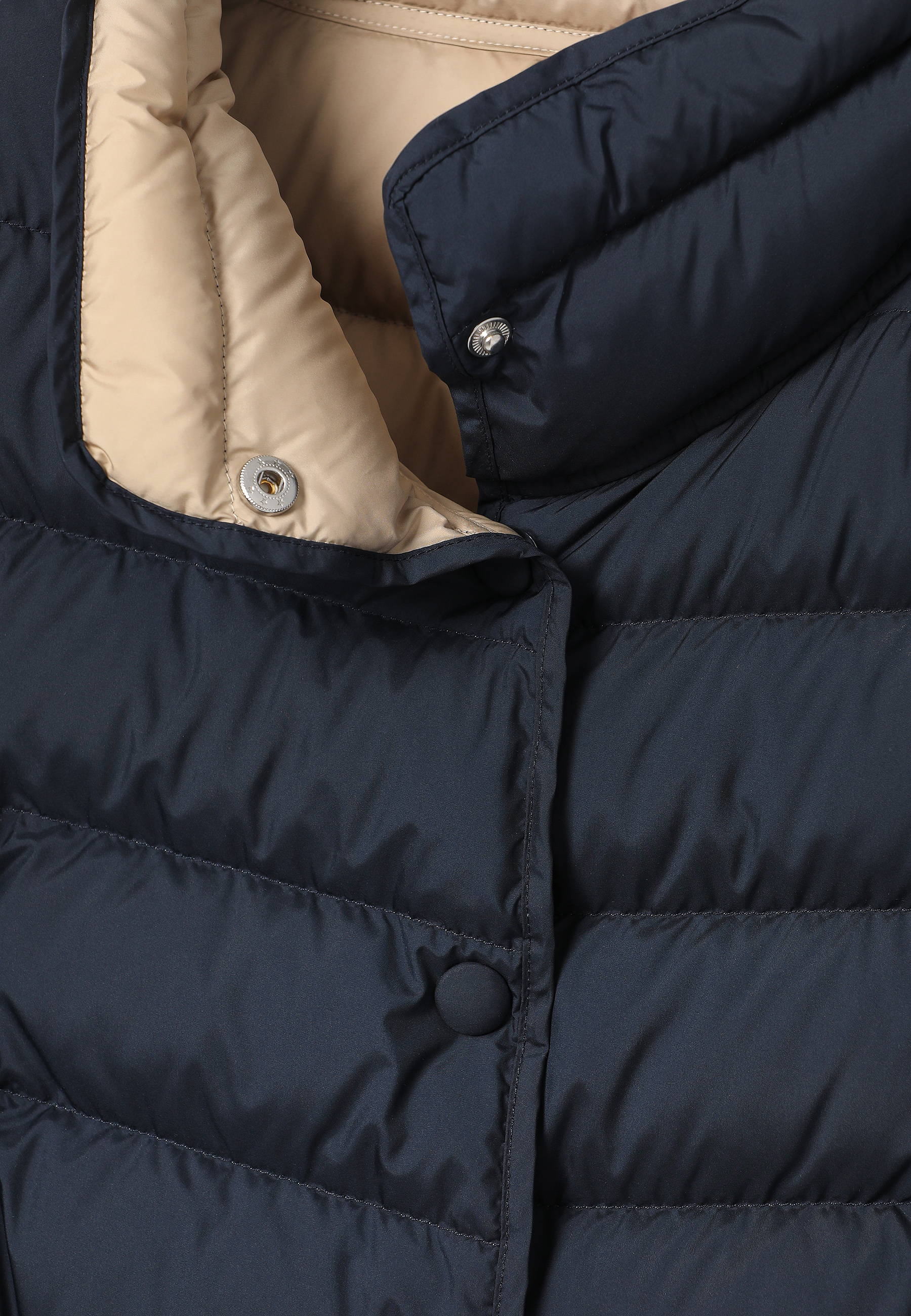 PUCHOWA KURTKA O LUŹNYM KROJU - SILENCA GRANATOWY 2