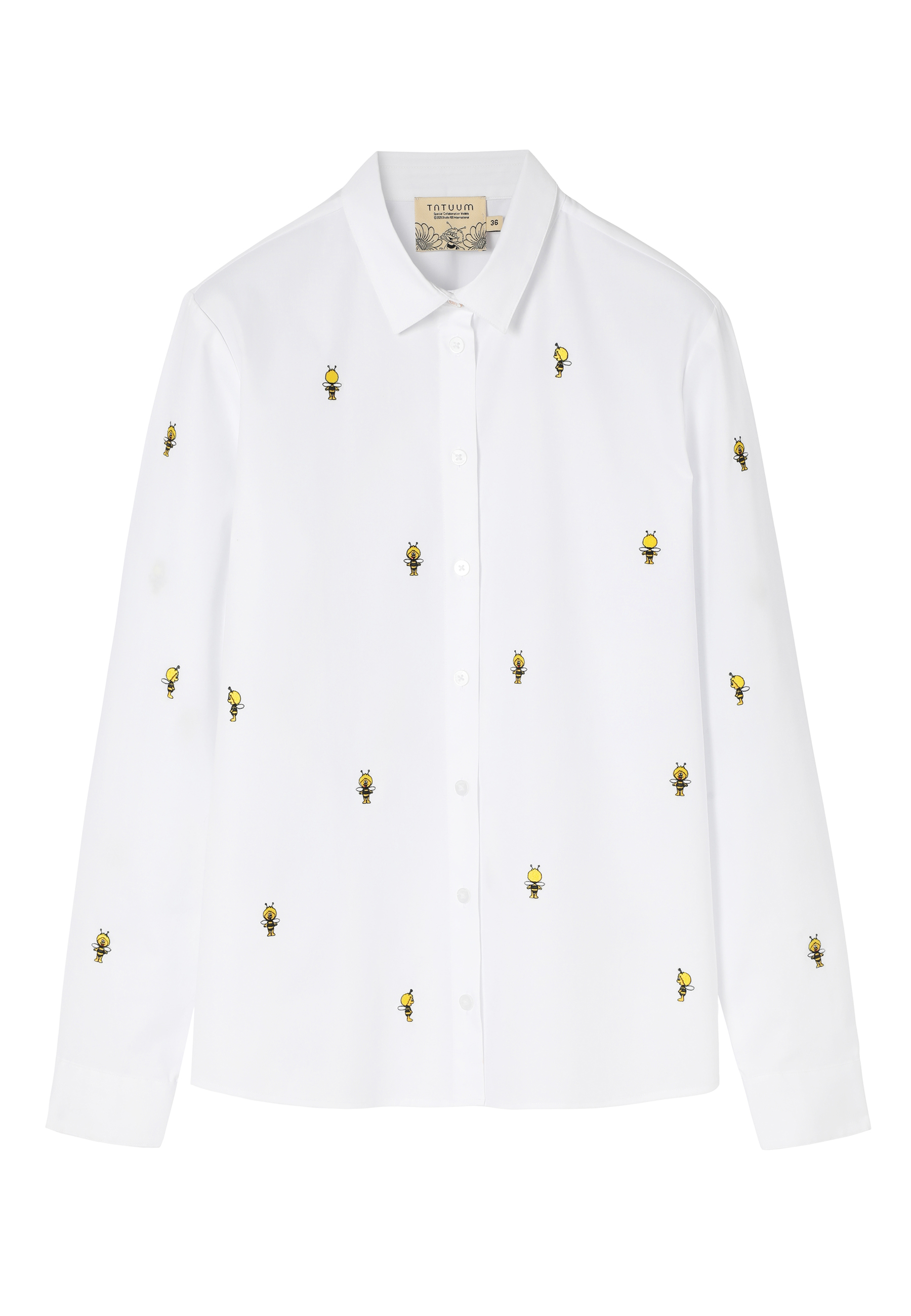 EMBROIDERED COTTON SHIRT - EDINA WHITE 2