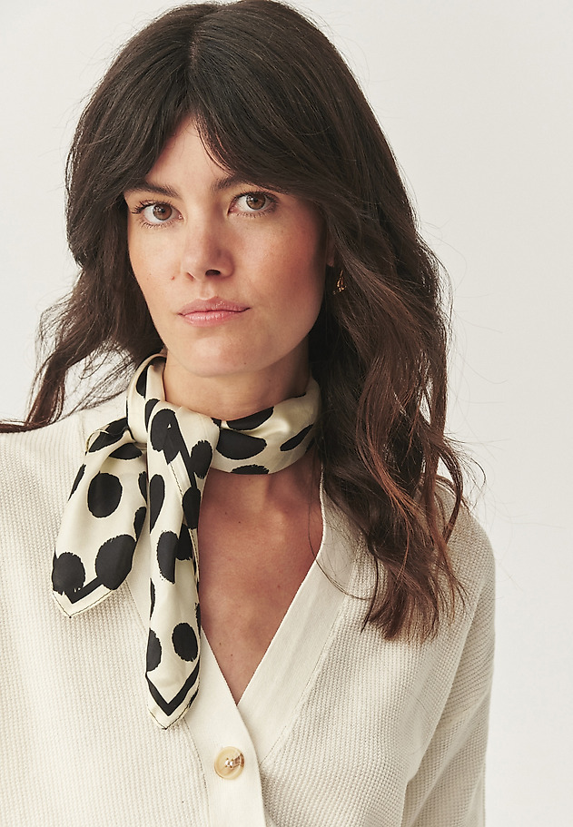 SILK SCARF - DOTTA SILK SCARF - DOTTA ECRU 2