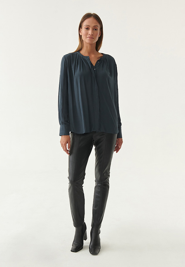 LADIES' JACQUARD BLOUSE AVAN LADIES' JACQUARD BLOUSE AVAN BLUE 4