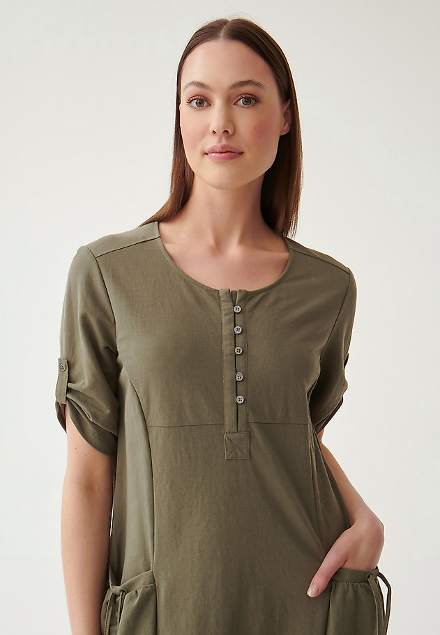 dámske šaty úpletové LINIA dámske šaty úpletové LINIA KHAKI 4