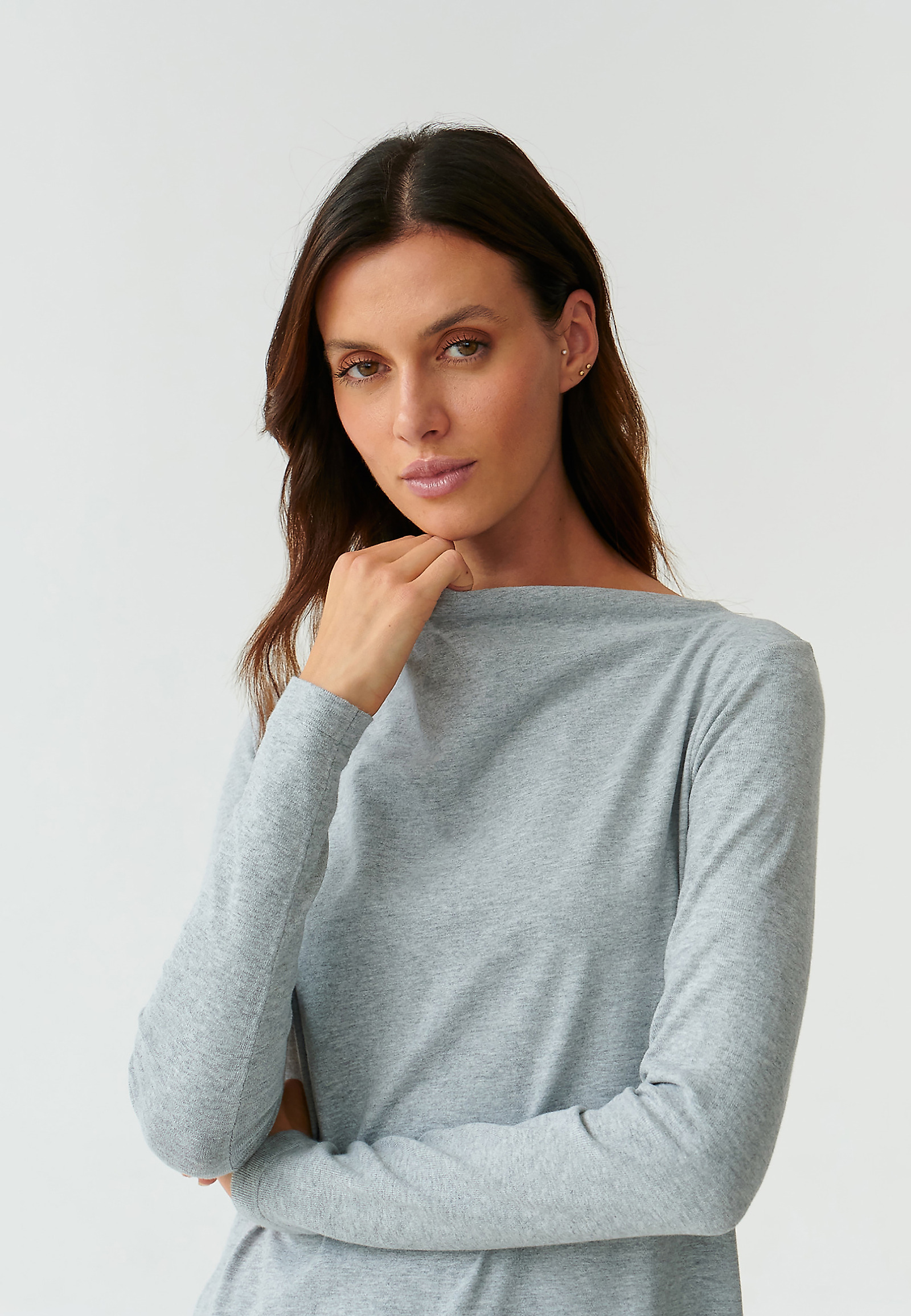 LADIES’ DRESS WITH WATER NECKLINE - AWERIKA LADIES’ DRESS WITH WATER NECKLINE - AWERIKA GREY 92016