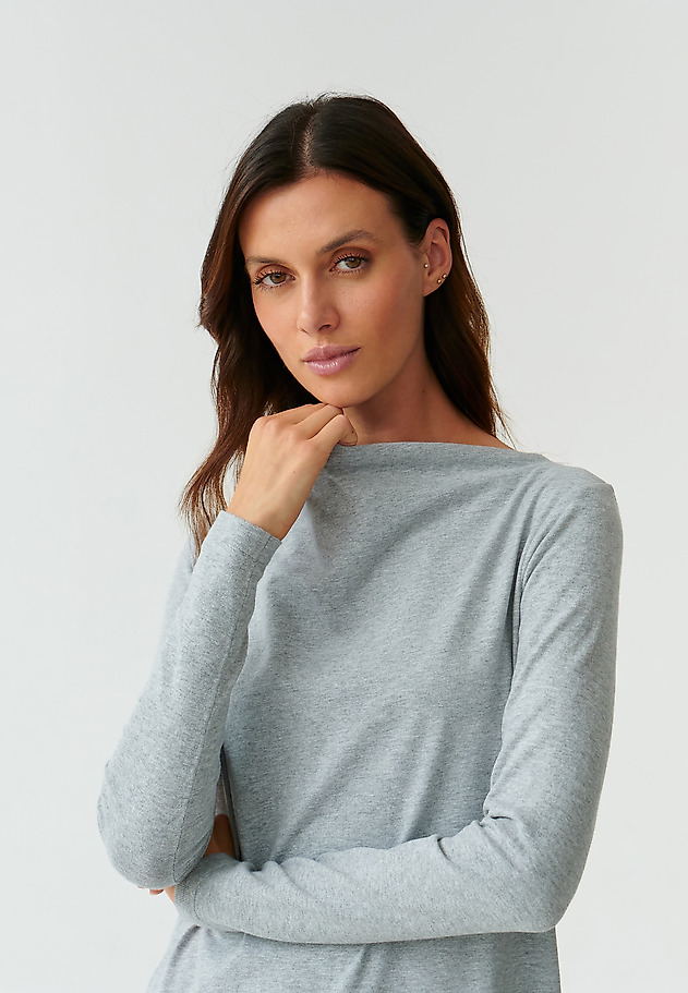 LADIES’ DRESS WITH WATER NECKLINE - AWERIKA LADIES’ DRESS WITH WATER NECKLINE - AWERIKA SZARY 5