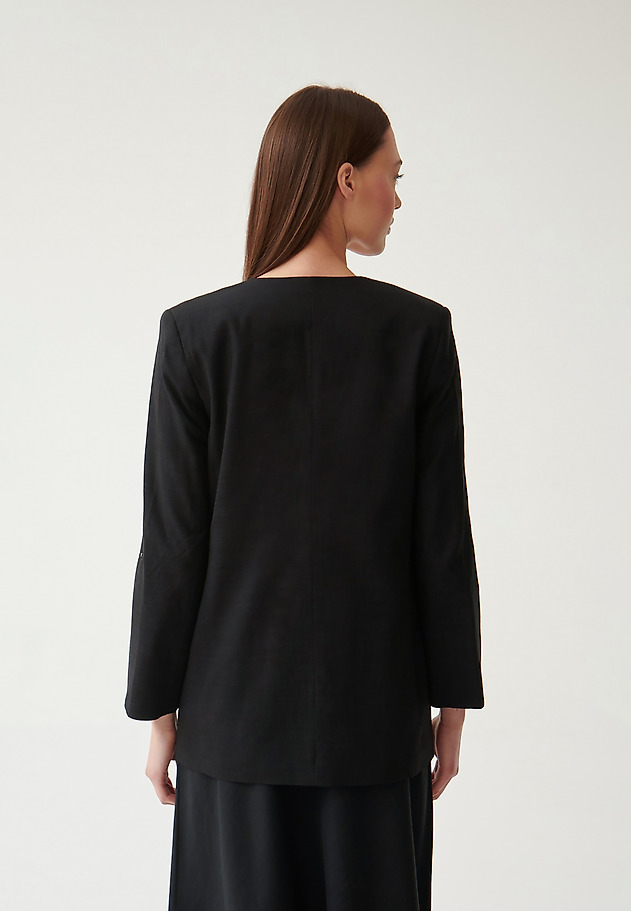 LADIES' OVERSIZED BLAZER LEMARIA LADIES' OVERSIZED BLAZER LEMARIA CZARNY 4