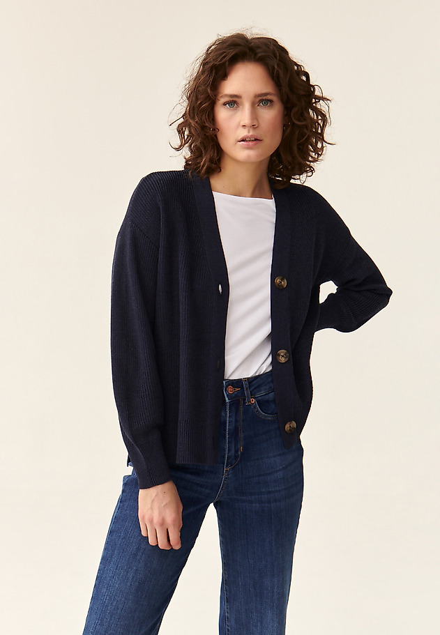 CARDIGAN MADE FROM COOL VISCOSE KAMIKO CARDIGAN MADE FROM COOL VISCOSE KAMIKO NAVY BLUE 3