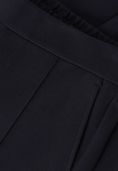 CUFFED KNIT CIGARETTE PANTS - LILO NAVY BLUE 2