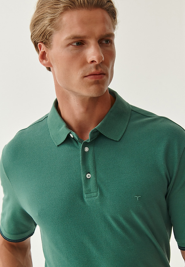 MEN' COTTON POLO SHIRT JAY 4 MEN' COTTON POLO SHIRT JAY 4 GREEN 4