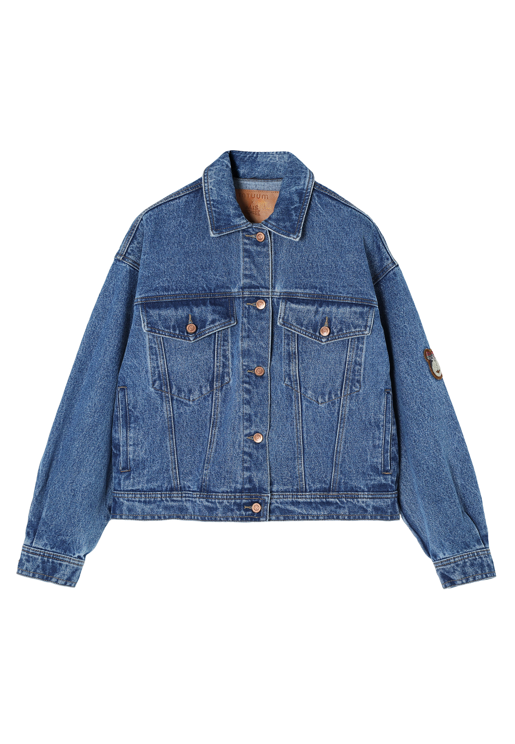 TKANINOWA KURTKA DENIM Z MOTYWEM MISIA USZATKA – BERNALI NIEBIESKI 2