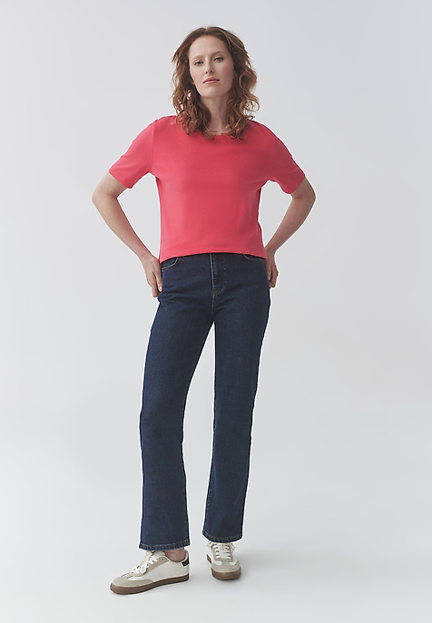 LADIES' COTTON T-SHIRT - KIRI 1 RED 2