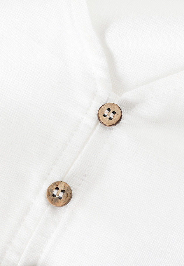 CASUAL SHIRT WITH LINEN - SAMANTA CASUAL SHIRT WITH LINEN - SAMANTA BIAŁY 7