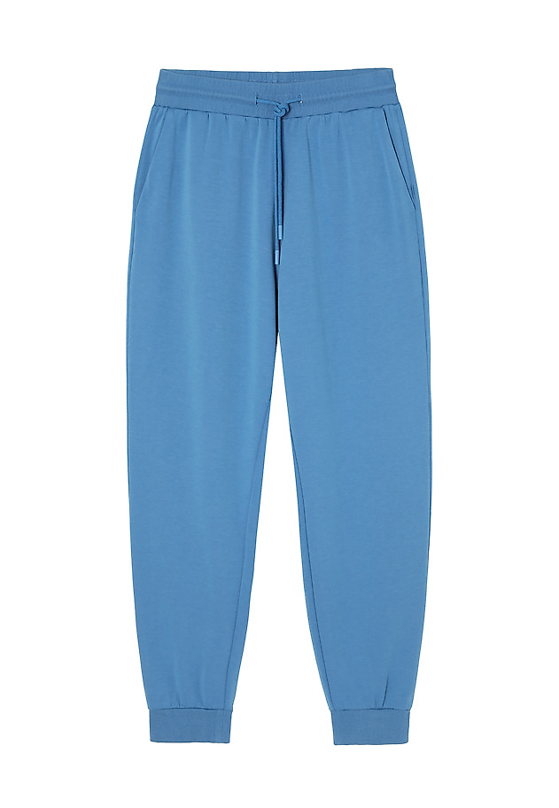 LADIES' KNITTED TROUSERS WITH RIBBED WAISTBAND - SENTI 1 LADIES' KNITTED TROUSERS WITH RIBBED WAISTBAND - SENTI 1 NIEBIESKI 4