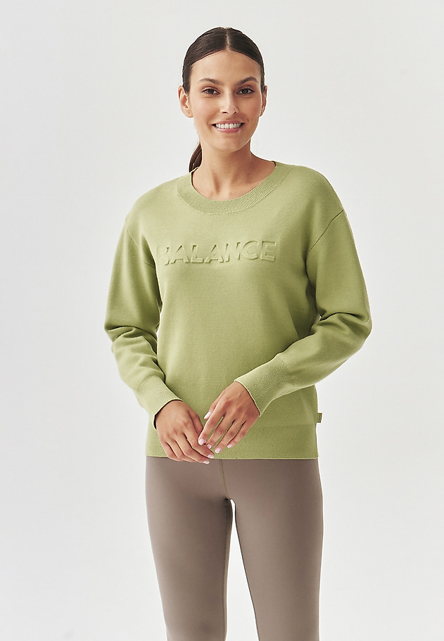 DÁMSKY SVETER S OKRÚHLYM VÝSTRIHOM – BALAMI DÁMSKY SVETER S OKRÚHLYM VÝSTRIHOM – BALAMI ZELENÁ 6