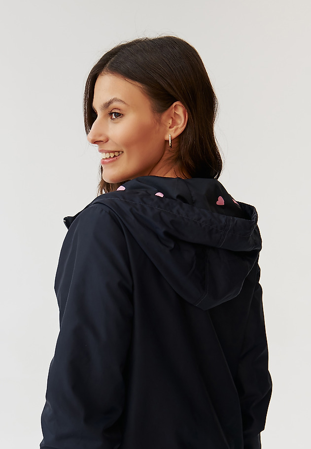 SPRING LADIES’ JACKET WITH A HOOD - ALBERTA SPRING LADIES’ JACKET WITH A HOOD - ALBERTA NAVY BLUE 5