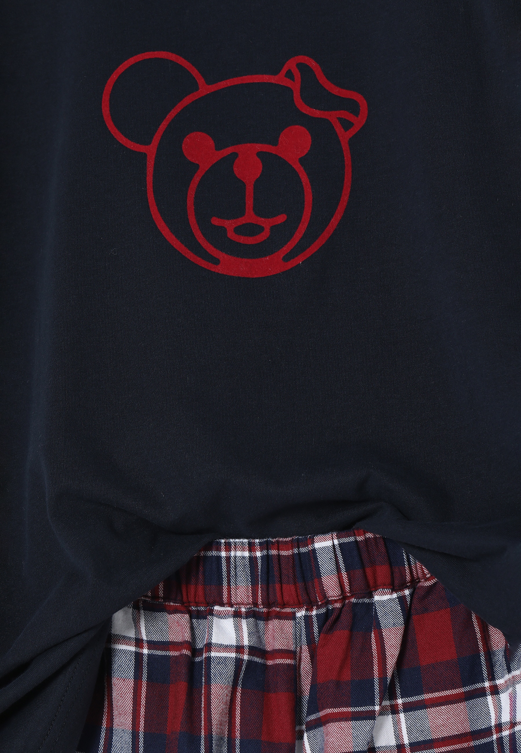 PIŻAMA DZIECIĘCA TKANINOWO - DZIANINOWA Z MISIEM USZATKIEM PAULO KIDS MULTIKOLOR 2