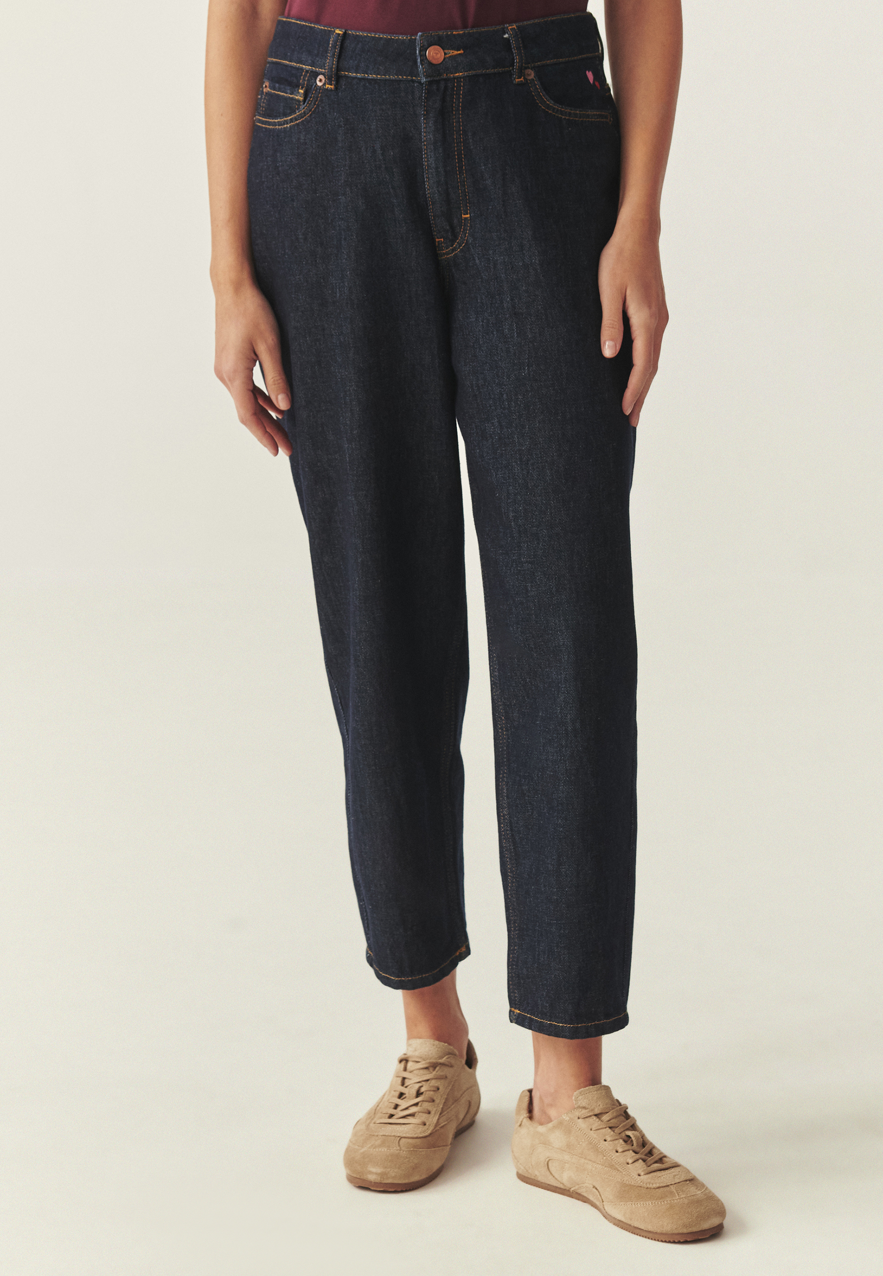 DENIMOWE SPODNIE MOM FIT - AURA