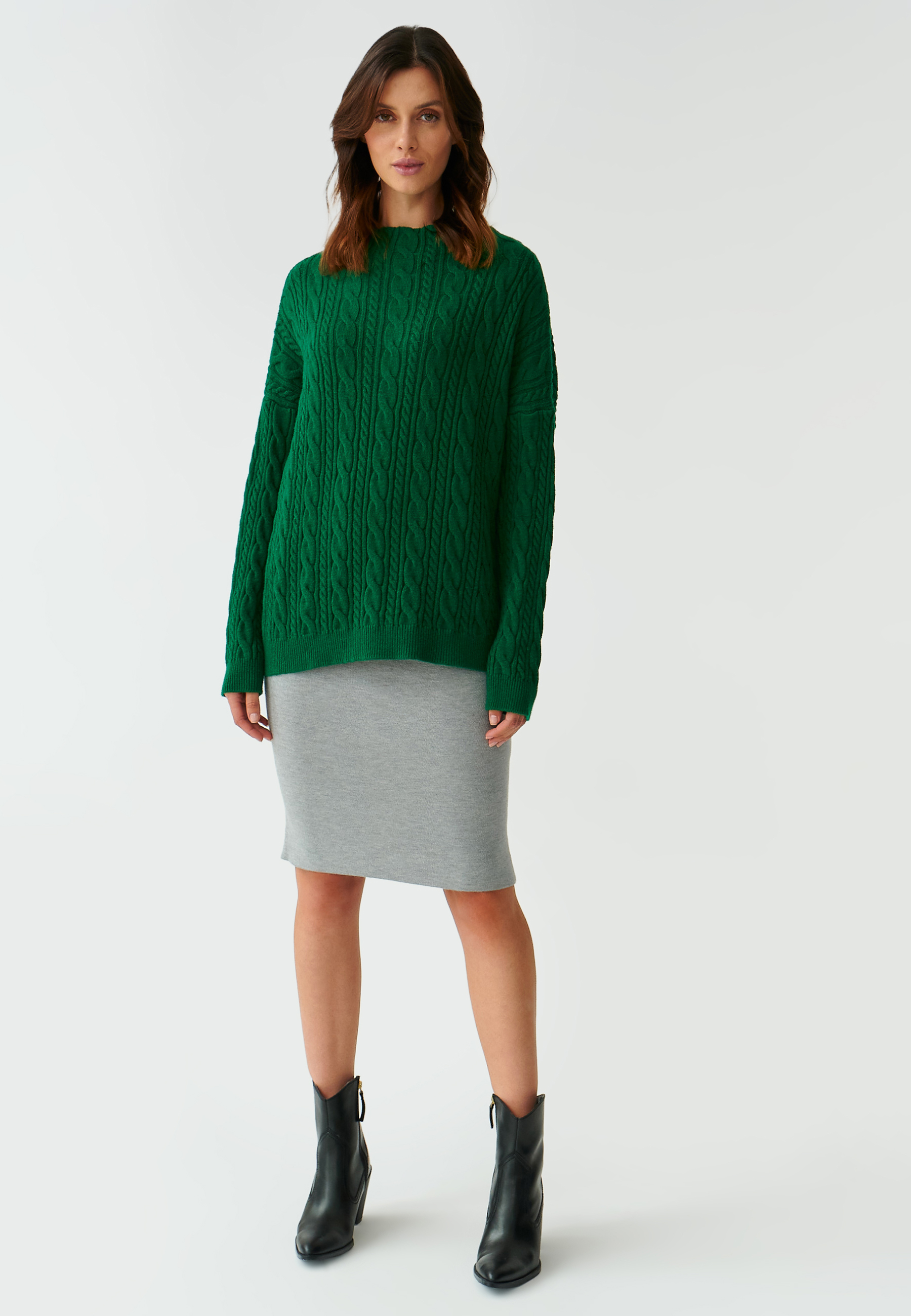 SWETER DAMSKI O WARKOCZOWYM SPLOCIE WENWENA