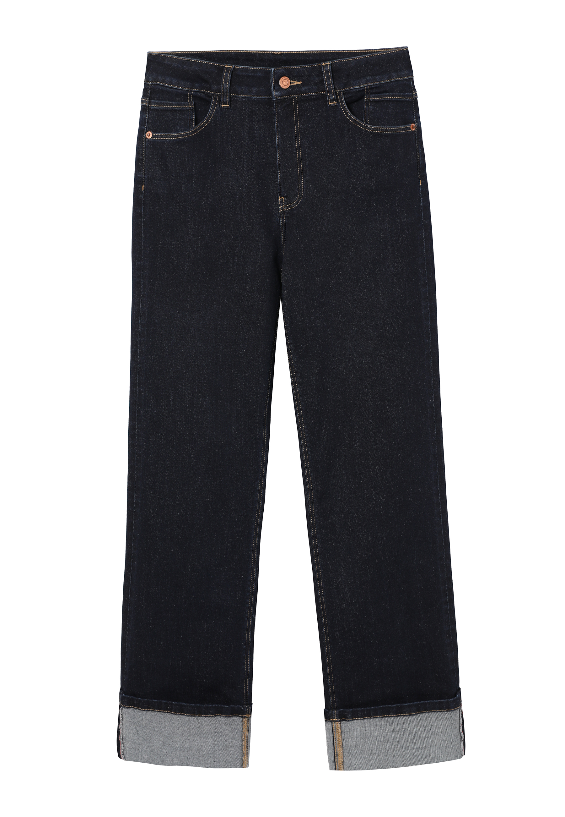 DENIM TROUSERS WITH EXTENDED LEGS - TATAMI NAVY BLUE 2