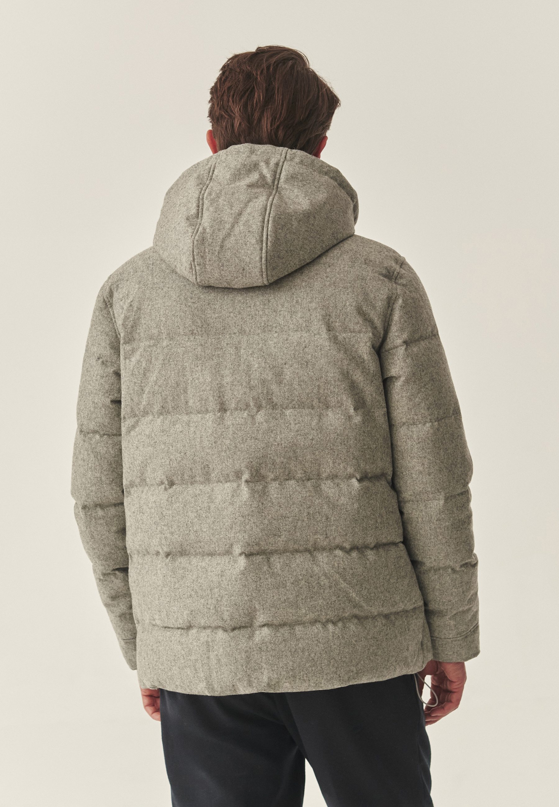 MĘSKA KURTKA Z WEŁNĄ - ANDRE SZARY 2
