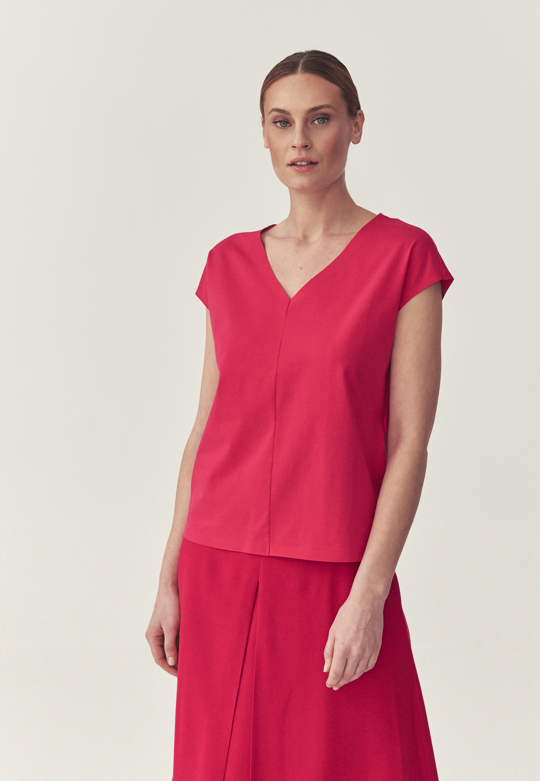 DZIANINOWA BLUZKA Z BAWEŁNĄ - MIKANDA SZARY 2