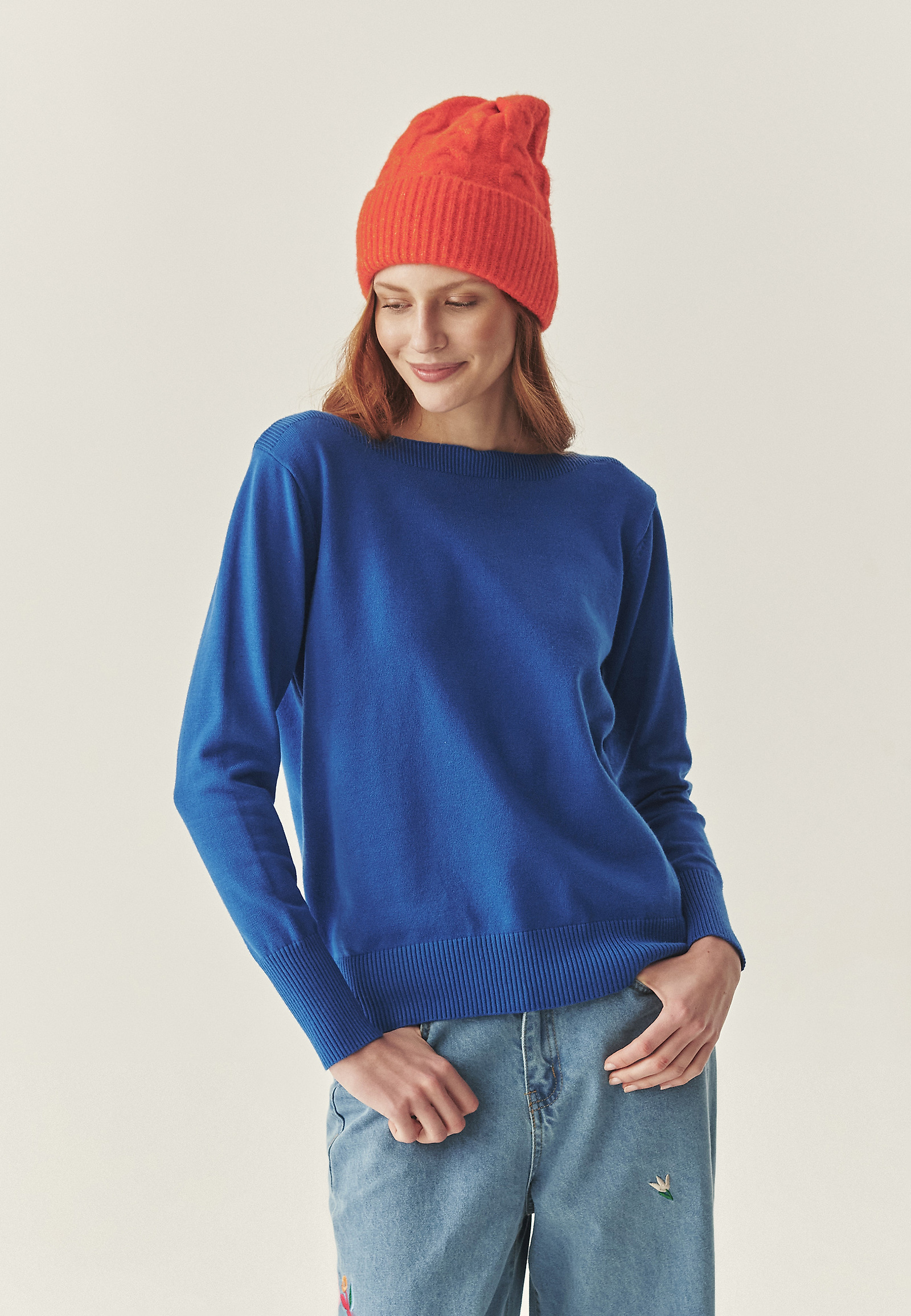 CLASSIC BOAT NECK JUMPER - FIFER 1 CLASSIC BOAT NECK JUMPER - FIFER 1 BLUE 115614