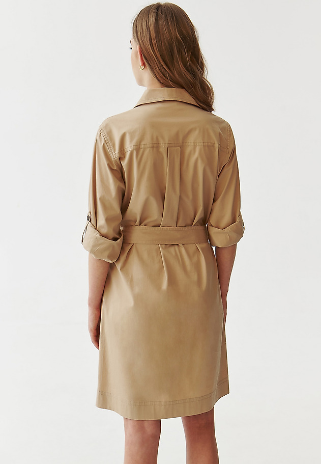 LADIES’ SHIRTWAIST DRESS WITH ADDITIONAL BELT - SARFI LADIES’ SHIRTWAIST DRESS WITH ADDITIONAL BELT - SARFI BEŻOWY 3
