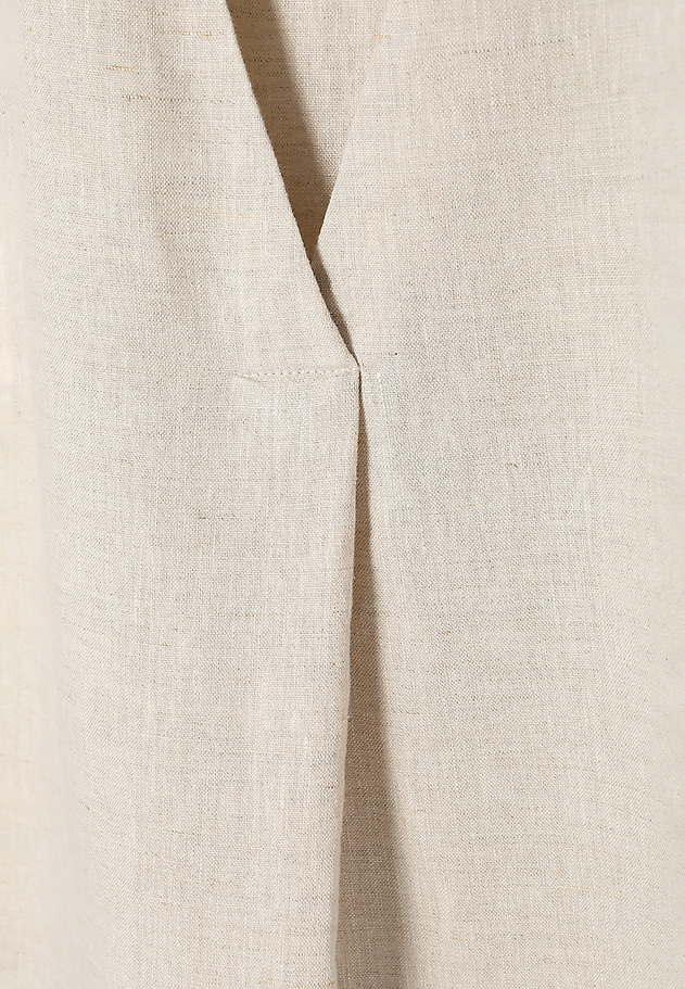 LADIES’ LINEN DRESS WITH A DECORATIVE FLAP - AWITALIA 1 LADIES’ LINEN DRESS WITH A DECORATIVE FLAP - AWITALIA 1 BEŻOWY 7