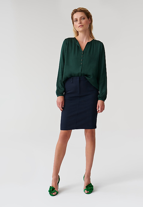 LADIES’ PENCIL SKIRT FILI NAVY BLUE 2