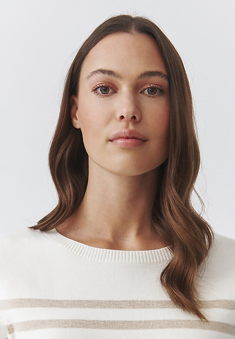 CLASSIC LADIES' STRIPED JUMPER WITH A BOAT NECKLINE — TELMA MULTICOLOR 2