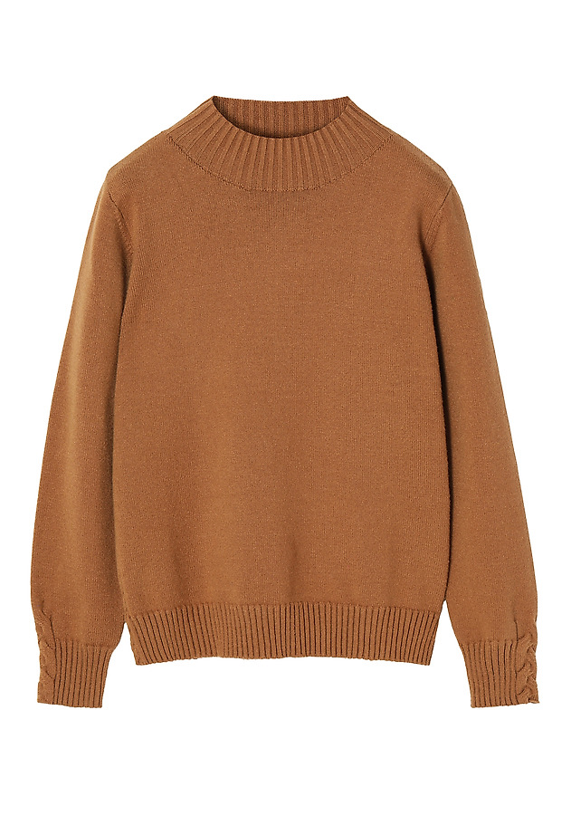 UNIVERZÁLNÍ DÁMSKÝ SVETR S POLOROLÁKEM WARKOMI UNIVERZÁLNÍ DÁMSKÝ SVETR S POLOROLÁKEM WARKOMI BÉŽOVÁ 5