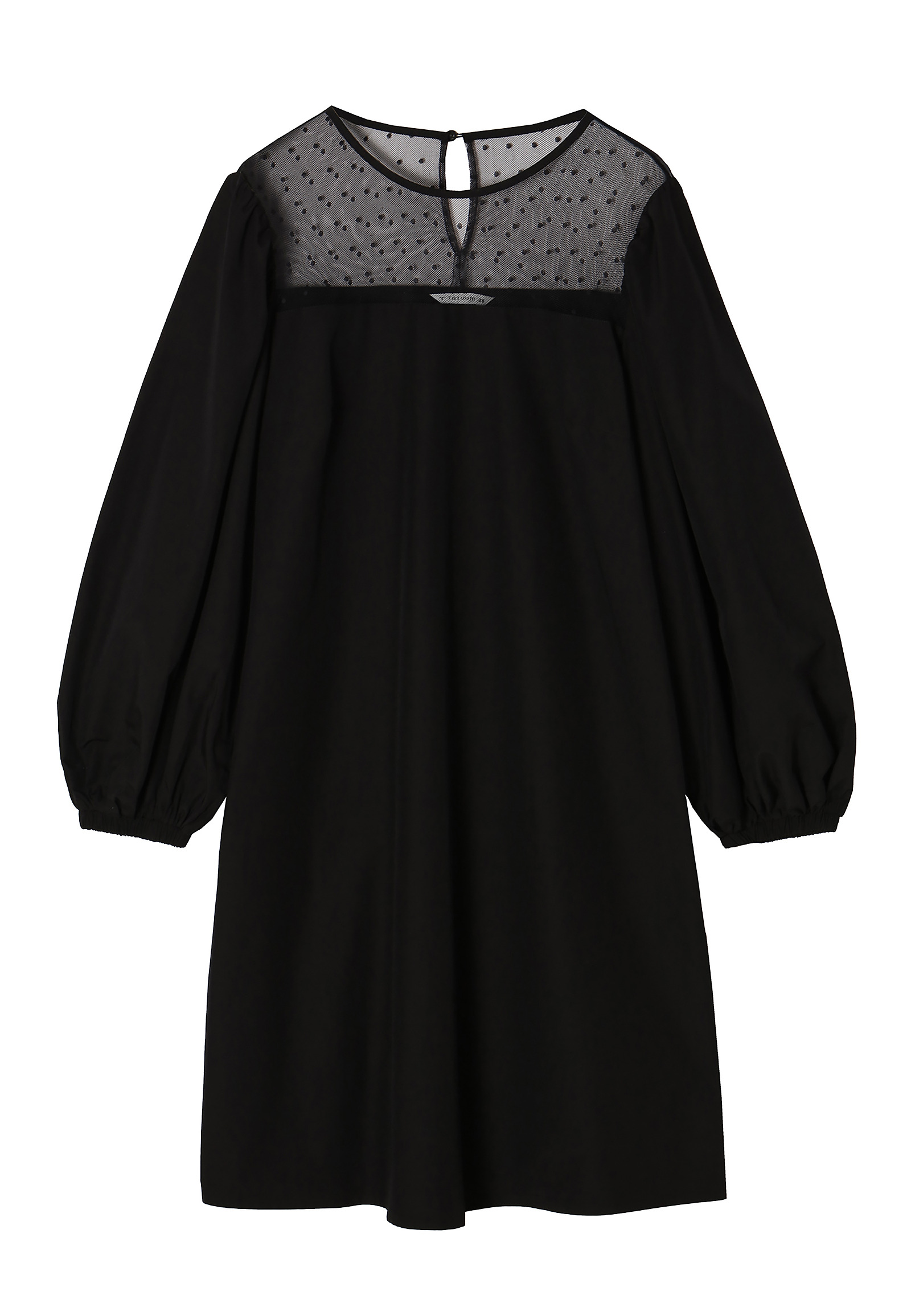 DRESS WITH BALLOON SLEEVES SAMARITO DRESS WITH BALLOON SLEEVES SAMARITO BLACK 83522