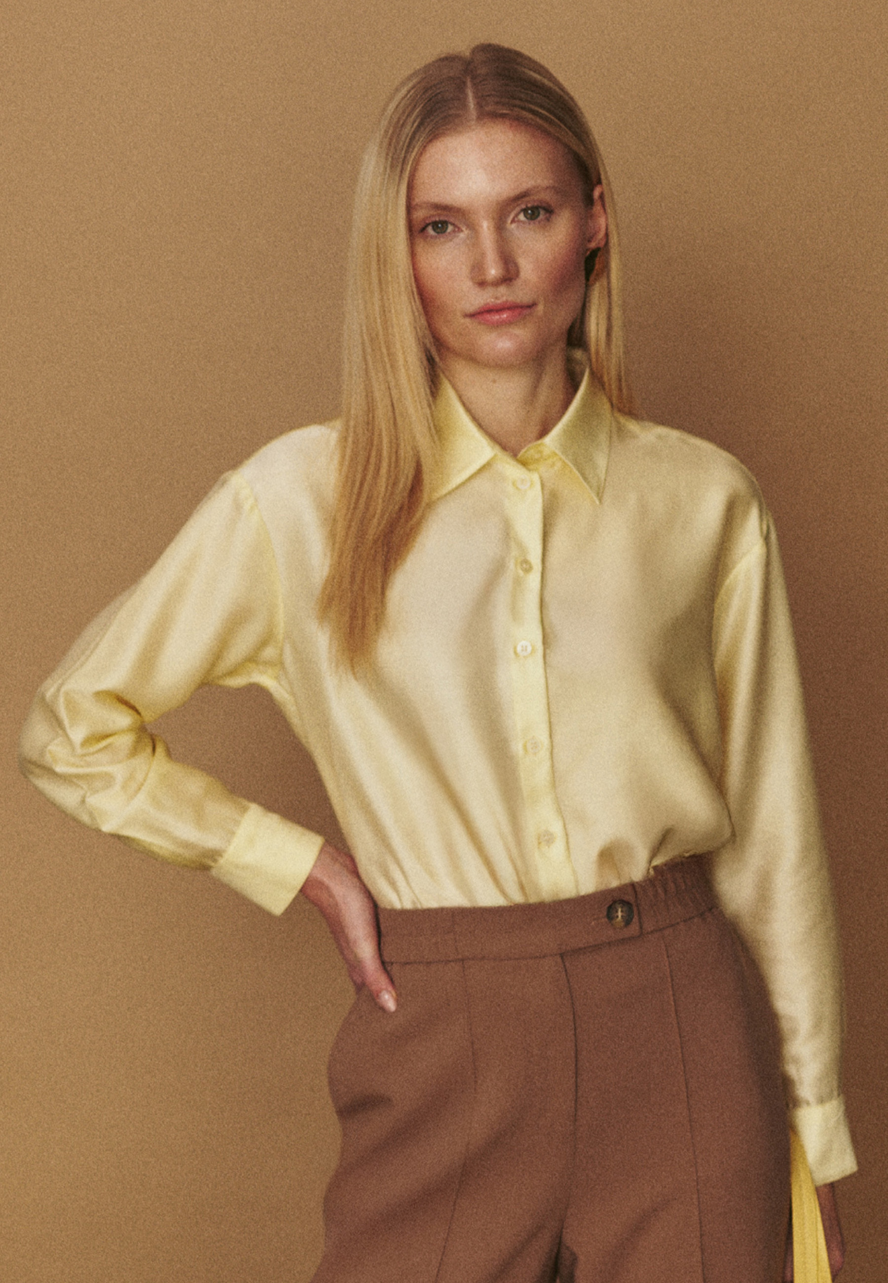 SWOBODNA KOSZULA Z LYOCELLU TENCEL™ -  FREYA ŻÓŁTY 2