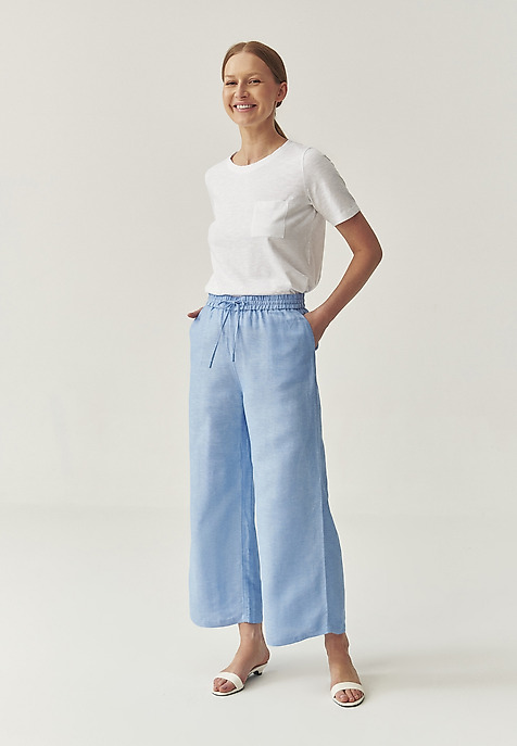 WIDE LEG TROUSERS - PULIO 1 BLUE 2