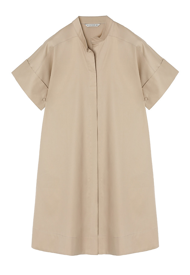 COTTON KNEE-LENGTH DRESS - ALIATI COTTON KNEE-LENGTH DRESS - ALIATI BEŻOWY 7