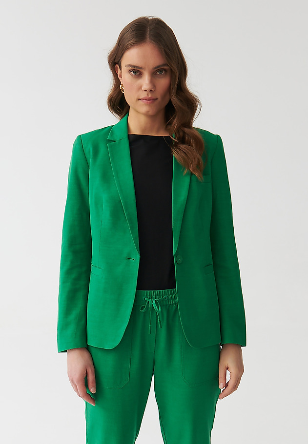 LADIES’ SINGLE-BREASTED BLAZER WITH LINING - AMALFINA 1 LADIES’ SINGLE-BREASTED BLAZER WITH LINING - AMALFINA 1 ZIELONY 3