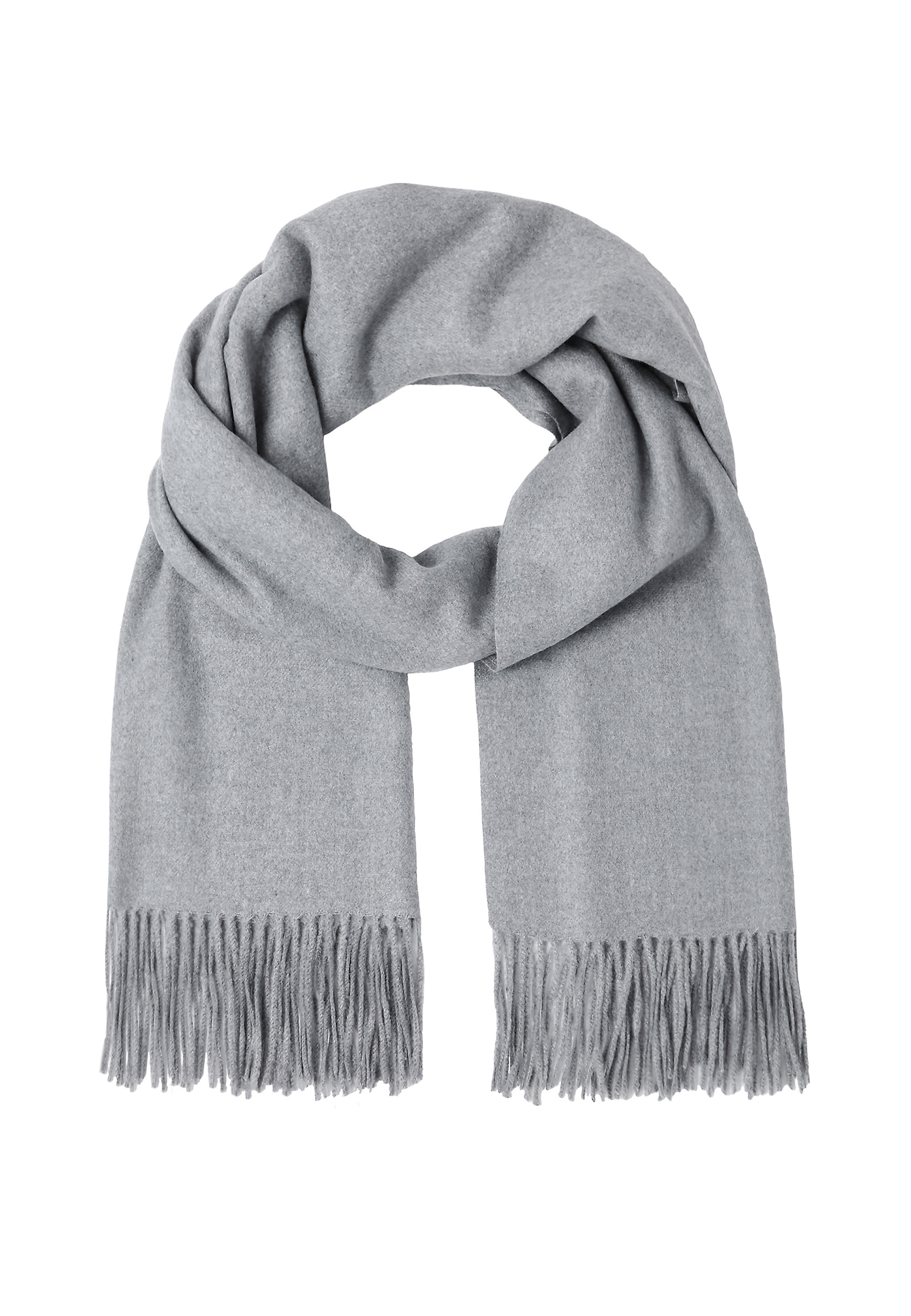 KLASYCZNY DAMSKI SZALIK Z FRĘDZLAMI — DIANA 2 KLASYCZNY DAMSKI SZALIK Z FRĘDZLAMI — DIANA 2 SZARY 102050