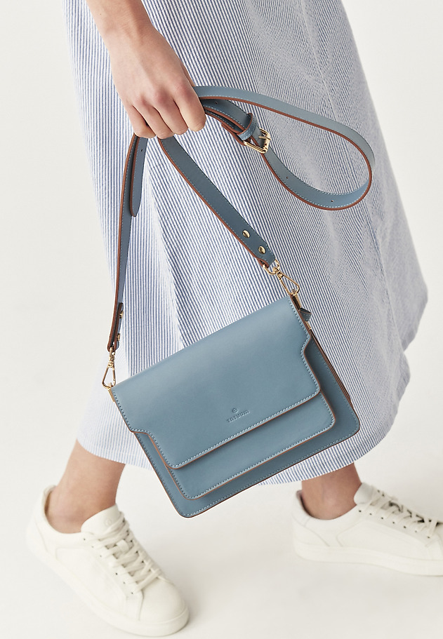 LETTERMAN'S BAG WITH STRAP - ADISA LETTERMAN'S BAG WITH STRAP - ADISA NIEBIESKI 2