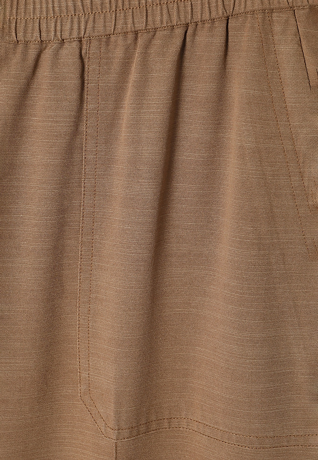 LADIES’ PANTS WITH TURNED-UP CUFFS - SUMIKO LADIES’ PANTS WITH TURNED-UP CUFFS - SUMIKO BRĄZOWY 6