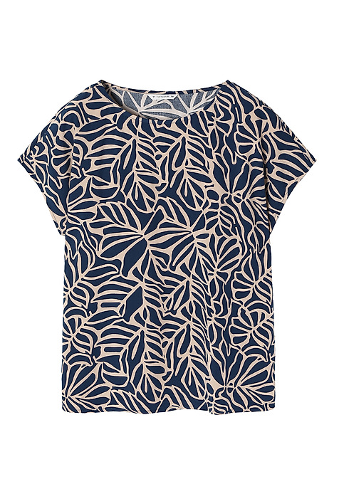 LADIES’ PATTERNED BLOUSE WITH MINI SLEEVES - PRINTI MULTICOLOR 2