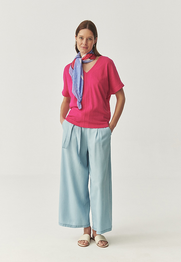 PLETENA BLUZA Z BOMBOLOM - ZELIJA 1 PLETENA BLUZA Z BOMBOLOM - ZELIJA 1 ROŽNATA 4